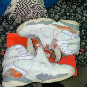 Orange blaze Jordan 8s